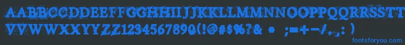 House Of Horror Font – Blue Fonts on Black Background