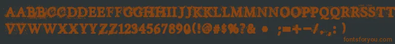 House Of Horror Font – Brown Fonts on Black Background