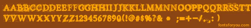 House Of Horror Font – Orange Fonts on Brown Background
