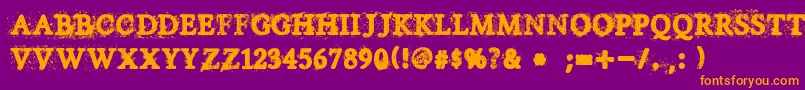 House Of Horror Font – Orange Fonts on Purple Background