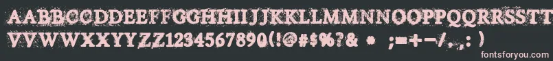 House Of Horror Font – Pink Fonts on Black Background