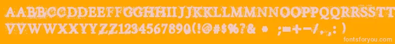 House Of Horror Font – Pink Fonts on Orange Background