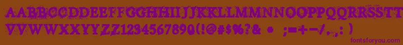 House Of Horror Font – Purple Fonts on Brown Background