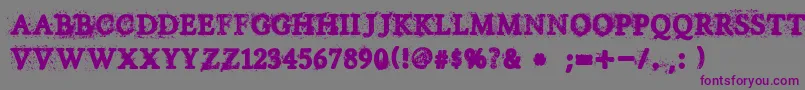 House Of Horror Font – Purple Fonts on Gray Background