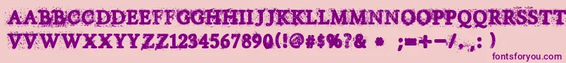 House Of Horror Font – Purple Fonts on Pink Background