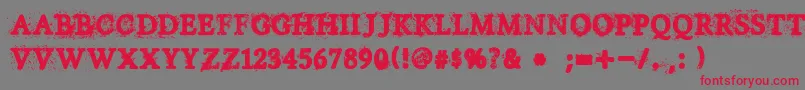 House Of Horror Font – Red Fonts on Gray Background
