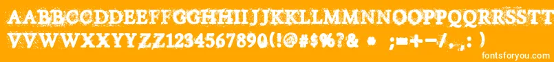 House Of Horror Font – White Fonts on Orange Background
