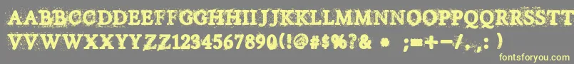 House Of Horror Font – Yellow Fonts on Gray Background
