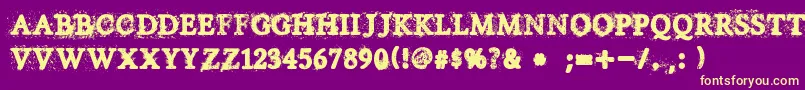 House Of Horror Font – Yellow Fonts on Purple Background