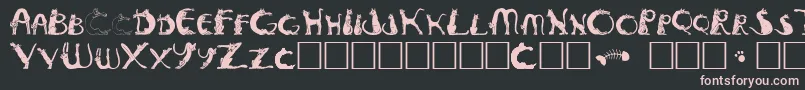 Pussyfoota Font – Pink Fonts on Black Background