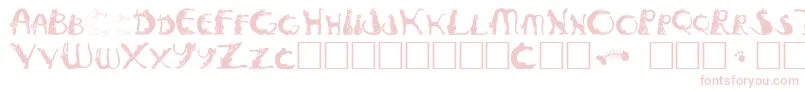 fuente Pussyfoota – Fuentes Rosadas Sobre Fondo Blanco
