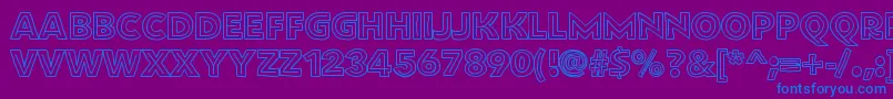 Flatbreadinline Font – Blue Fonts on Purple Background