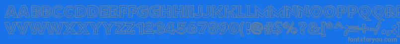 Flatbreadinline Font – Gray Fonts on Blue Background