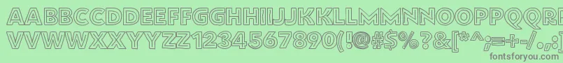 Flatbreadinline Font – Gray Fonts on Green Background