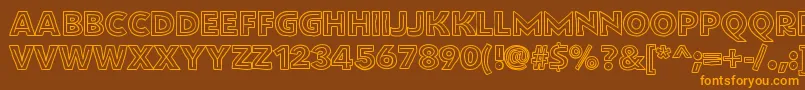 Flatbreadinline Font – Orange Fonts on Brown Background