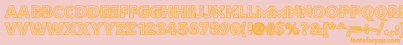 Flatbreadinline Font – Orange Fonts on Pink Background