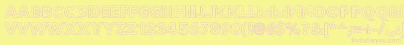 Flatbreadinline Font – Pink Fonts on Yellow Background