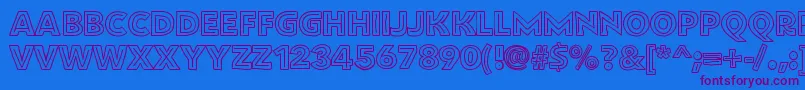 Flatbreadinline Font – Purple Fonts on Blue Background