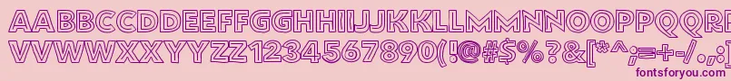 Flatbreadinline Font – Purple Fonts on Pink Background