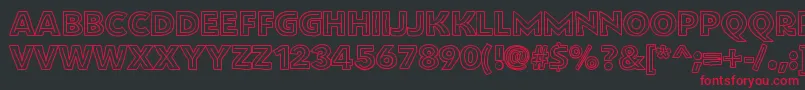 Flatbreadinline Font – Red Fonts on Black Background