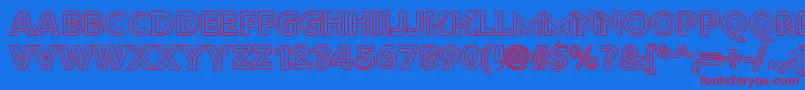 Flatbreadinline Font – Red Fonts on Blue Background