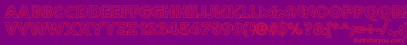 Flatbreadinline Font – Red Fonts on Purple Background