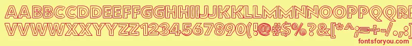 Flatbreadinline Font – Red Fonts on Yellow Background