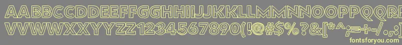 Flatbreadinline Font – Yellow Fonts on Gray Background