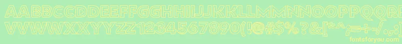 Flatbreadinline Font – Yellow Fonts on Green Background