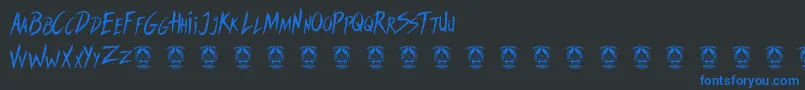 SweetRevenge Font – Blue Fonts on Black Background