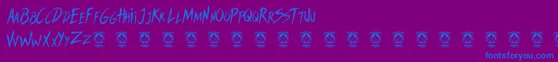 SweetRevenge Font – Blue Fonts on Purple Background