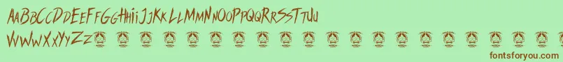 SweetRevenge Font – Brown Fonts on Green Background