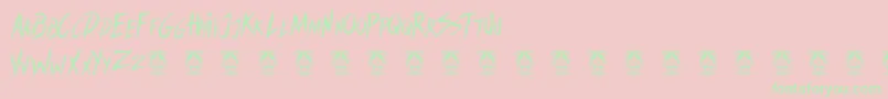 SweetRevenge Font – Green Fonts on Pink Background