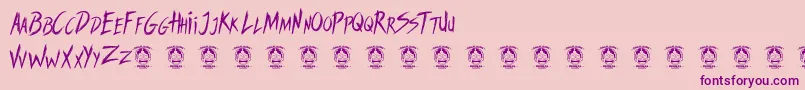 SweetRevenge Font – Purple Fonts on Pink Background