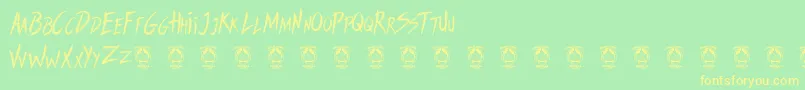 SweetRevenge Font – Yellow Fonts on Green Background