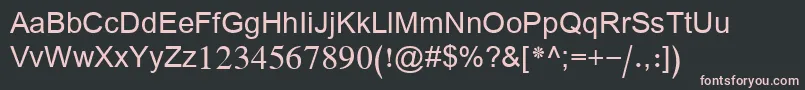Шрифт SimplifiedArabic – розовые шрифты на чёрном фоне