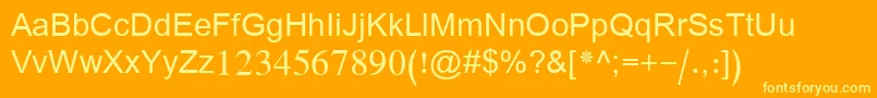 SimplifiedArabic Font – Yellow Fonts on Orange Background