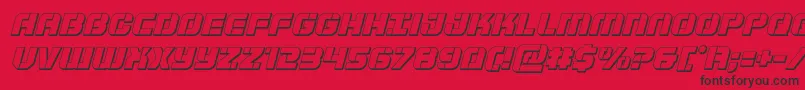 Supersubmarine3Dital Font – Black Fonts on Red Background