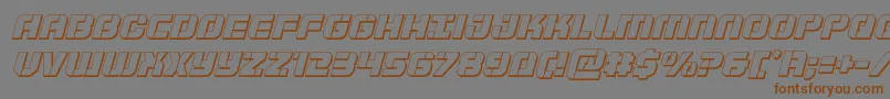 Шрифт Supersubmarine3Dital – коричневые шрифты на сером фоне