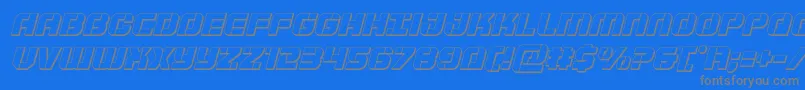 fuente Supersubmarine3Dital – Fuentes Grises Sobre Fondo Azul