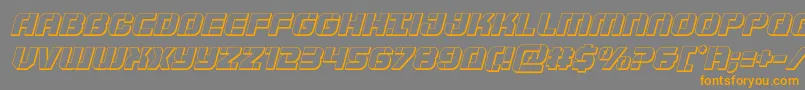Supersubmarine3Dital Font – Orange Fonts on Gray Background