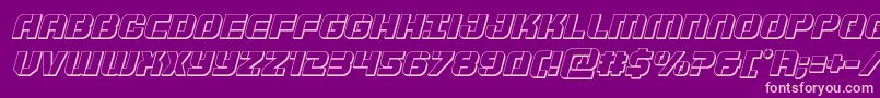 Supersubmarine3Dital-Schriftart – Rosa Schriften auf violettem Hintergrund