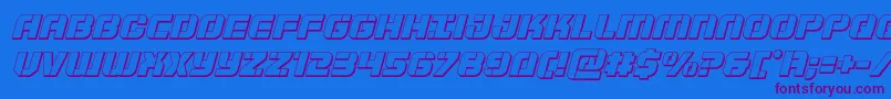 Supersubmarine3Dital-fontti – violetit fontit sinisellä taustalla