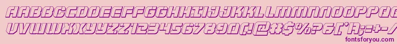 Supersubmarine3Dital-Schriftart – Violette Schriften auf rosa Hintergrund