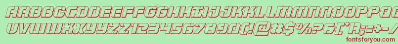 Supersubmarine3Dital Font – Red Fonts on Green Background