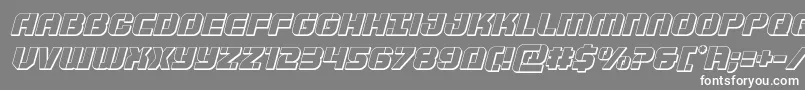 Supersubmarine3Dital Font – White Fonts on Gray Background