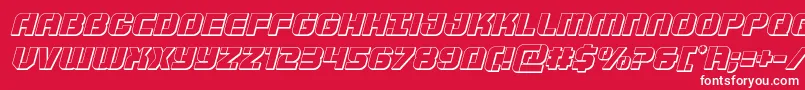 Supersubmarine3Dital Font – White Fonts on Red Background