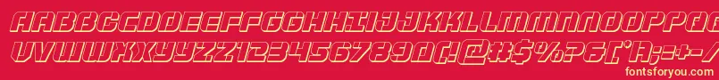 Supersubmarine3Dital Font – Yellow Fonts on Red Background