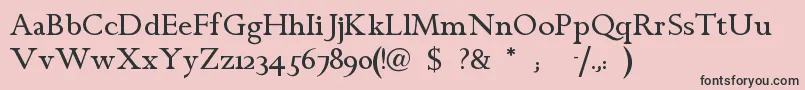 フォントChanticl – ピンクの背景に黒い文字