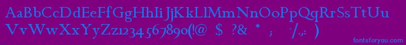 Chanticl Font – Blue Fonts on Purple Background